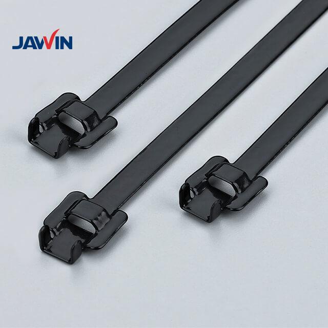 Releasable Black PPA Coated Stainless Steel Cable Ties